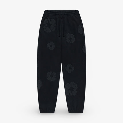 Denim Tears Sweatpants 'The Cotton Wreath Monochrome' Black (SS24) | SOLE SERIOUSS [1]