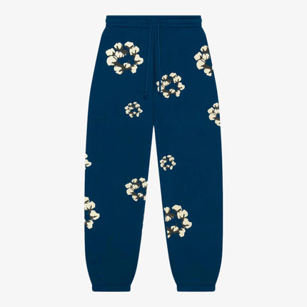 Denim Tears x CPFM / Cactus Plant Flea Market 'Wreath' Sweatpants Navy Blue (FW24) | SOLE SERIOUSS [1]