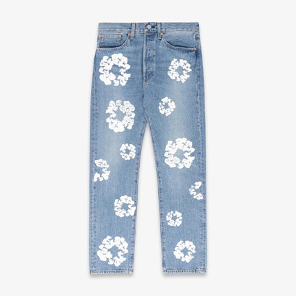 Denim Tears x Levi's 501 Jeans 'The Cotton Wreath' Light Wash (SS21) | SOLE SERIOUSS [1]