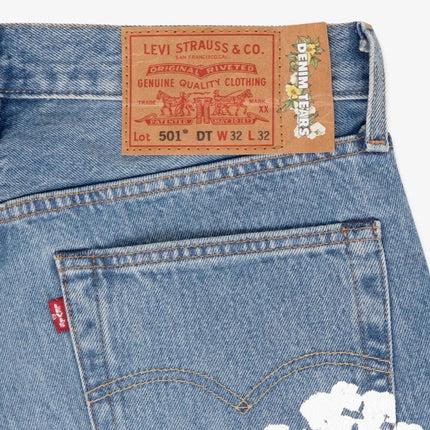 Denim Tears x Levi's 501 Jeans 'The Cotton Wreath' Light Wash (SS21) | SOLE SERIOUSS [4]