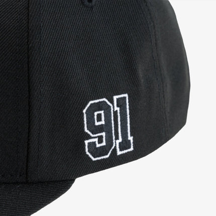 Eric Emanuel EE '91' 3D Embroidered Basic Snapback Hat Black / White - SOLE SERIOUSS (4)