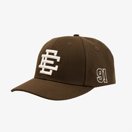 Eric Emanuel EE '91' 3D Embroidered Basic Snapback Hat Brown / White - SOLE SERIOUSS (1)