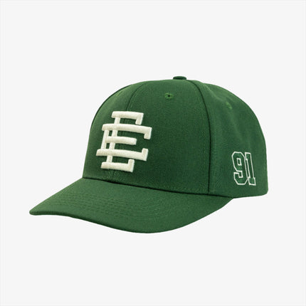 Eric Emanuel EE '91' 3D Embroidered Basic Snapback Hat Green / White - SOLE SERIOUSS (1)