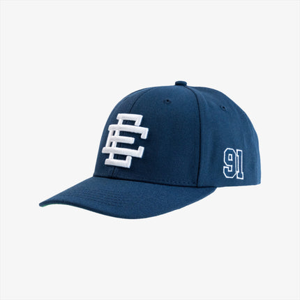 Eric Emanuel EE '91' 3D Embroidered Basic Snapback Hat Navy Blue / White - SOLE SERIOUSS (1)