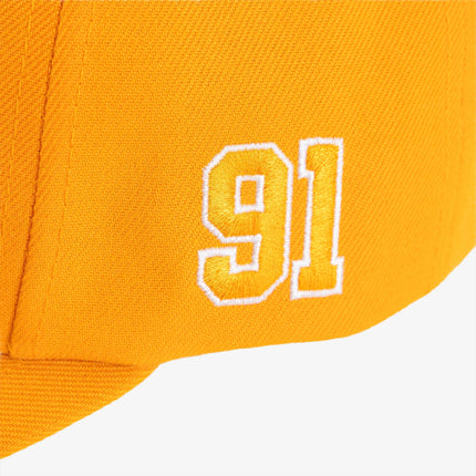 Eric Emanuel EE '91' 3D Embroidered Basic Snapback Hat Yellow / White - SOLE SERIOUSS (4)