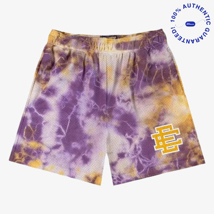 Eric Emanuel EE Basic Short 'Tie-Dye Lakers' Purple / Yellow (SS24) SHTIEMSH-LAKYEL | SOLE SERIOUSS [1]