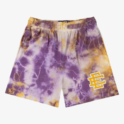 Eric Emanuel EE Basic Short 'Tie-Dye Lakers' Purple / Yellow (SS24) | SOLE SERIOUSS [1]
