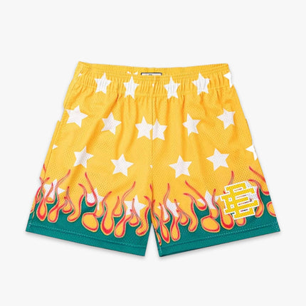 Eric Emanuel EE Basic Short 'Yellow Flames' Yellow / Green FW22 - SOLE SERIOUSS (1)