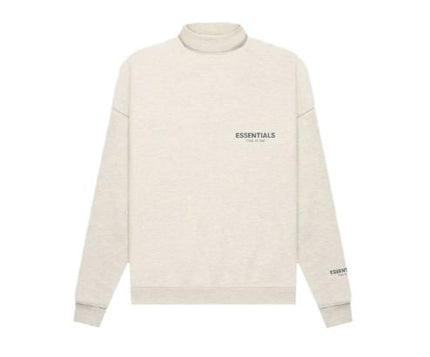Fear of God Essentials Core Pullover Mockneck Light Heather Oatmeal FW21 - SOLE SERIOUSS (1)