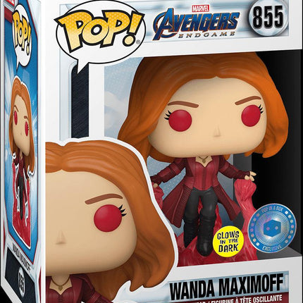 Funko Pop! x Disney x Marvel Avengers Endgame 'Wanda Maximoff' #855 (Pop In A Box Exclusive) Bobble-Head - SOLE SERIOUSS (2)