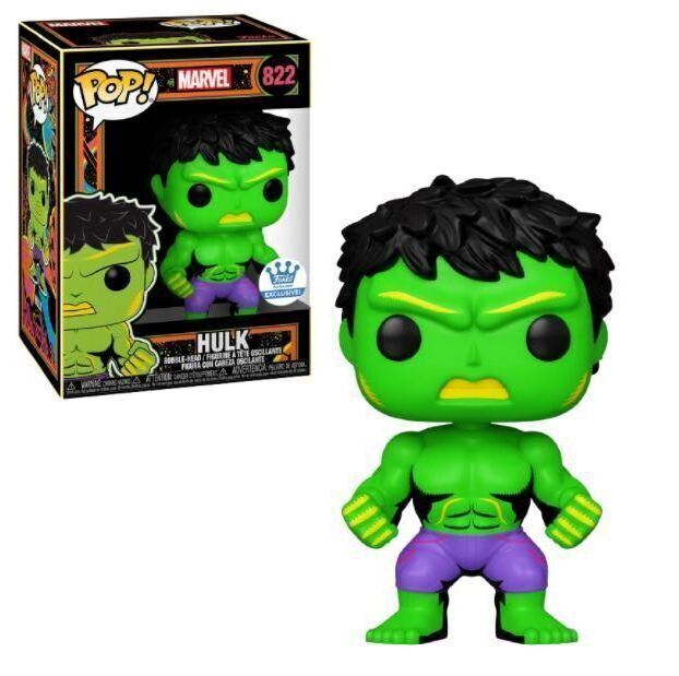 Funko Pop! x Disney x Marvel 'Hulk' (Blacklight) #822 (Funko Shop Exclusive) Bobble-Head - SOLE SERIOUSS (1)