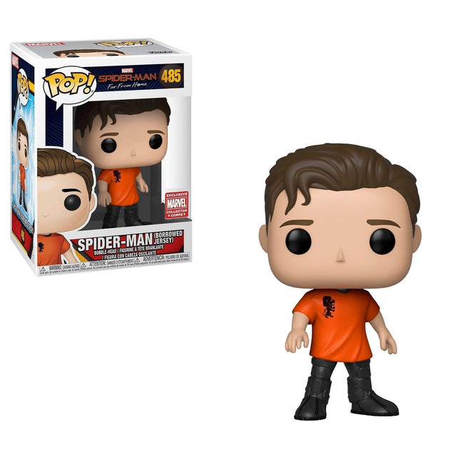 Funko Pop! x Disney x Marvel Spider-Man Far From Home 'Spider-Man (Borrowed Jersey)' #485 (Marvel Collector Corps Exclusive) Bobble-Head - SOLE SERIOUSS (1)