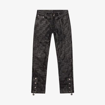 Godspeed 'G Print' Premium Leather Embossed Pants Black - SOLE SERIOUSS (1)