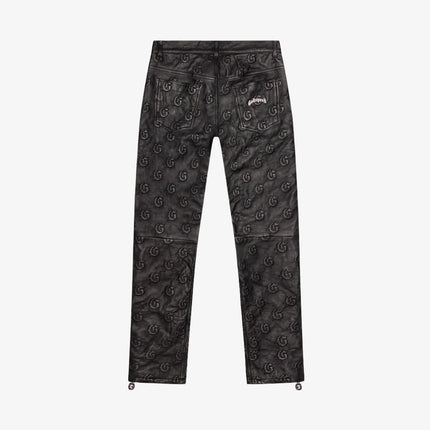 Godspeed 'G Print' Premium Leather Embossed Pants Black - SOLE SERIOUSS (2)