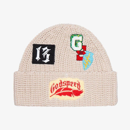 Godspeed 'Nostalgia' Rugby Patch Work Beanie Creme - SOLE SERIOUSS (1)