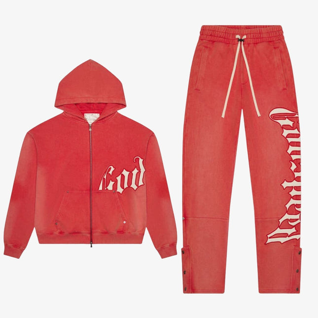 GODSPEED 'OG Logo' 400 GSM French Terry Sweatsuit Vintage Red (Hoodie & Sweatpants) - Atelier-lumieres Cheap Sneakers Sales Online (1)