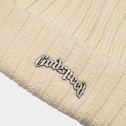 Godspeed 'OG Logo' Emblem Beanie Creme - SOLE SERIOUSS (2)