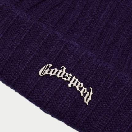 Godspeed 'OG Logo' Emblem Beanie Navy Blue - SOLE SERIOUSS (2)