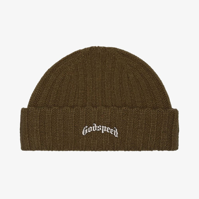 Godspeed 'OG Logo' Emblem Beanie Olive Green - SOLE SERIOUSS (1)