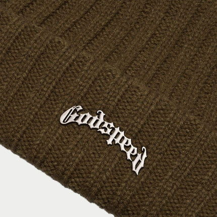 Godspeed 'OG Logo' Emblem Beanie Olive Green - SOLE SERIOUSS (2)