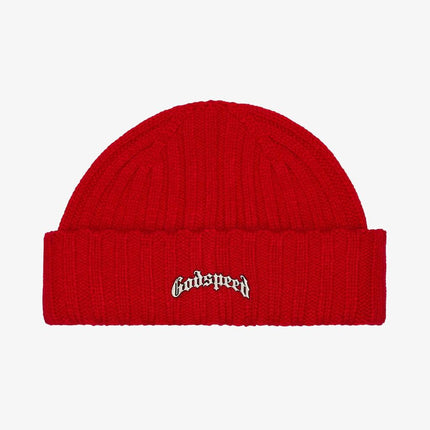 Godspeed 'OG Logo' Emblem Beanie Red - SOLE SERIOUSS (1)