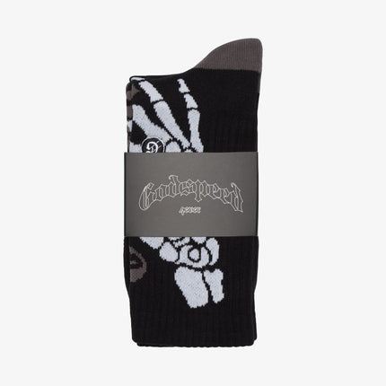 Godspeed 'Ten Toes Down' Crew Socks (1 Pair) Black / Grey - SOLE SERIOUSS (2)