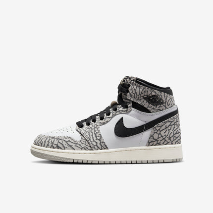 (GS) Air Jordan 1 Retro High OG 'White Cement / Elephant Print' (2023) FD1437-052 - SOLE SERIOUSS (1)