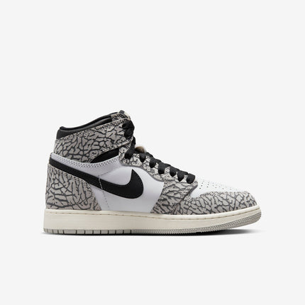 (GS) Air Jordan 1 Retro High OG 'White Cement / Elephant Print' (2023) FD1437-052 - SOLE SERIOUSS (2)