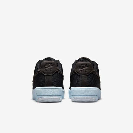 (GS) Nike Air Force 1 Low Crater Flyknit 'Black / Chambray Blue' (2021) DH3375-001 - SOLE SERIOUSS (5)