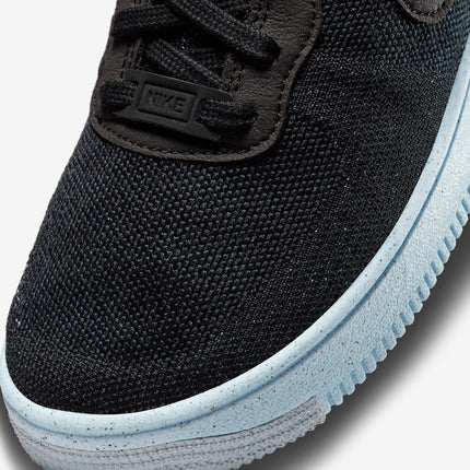 (GS) Nike Air Force 1 Low Crater Flyknit 'Black / Chambray Blue' (2021) DH3375-001 - SOLE SERIOUSS (6)