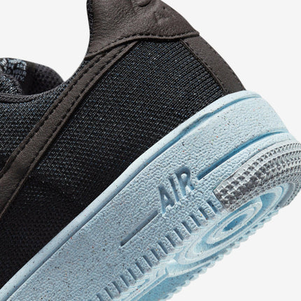 (GS) Nike Air Force 1 Low Crater Flyknit 'Black / Chambray Blue' (2021) DH3375-001 - SOLE SERIOUSS (7)