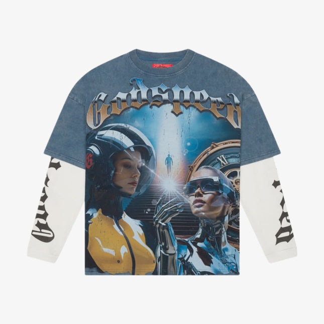Godspeed 'Chosen One' Layered L/S Long Sleeve T-Shirt Washed Blue (Edition of 555) | SOLE SERIOUSS [1]