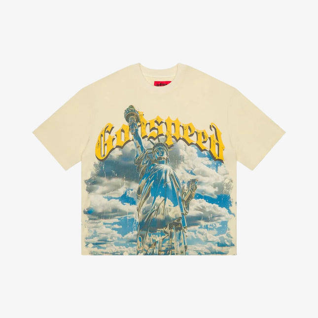 Godspeed 'Chrome Statue of Liberty' T-Shirt Bone - SOLE SERIOUSS (1)