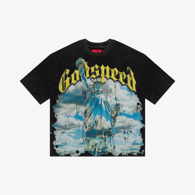 Godspeed 'Chrome Statue of Liberty' T-Shirt Washed Black - SOLE SERIOUSS (1)