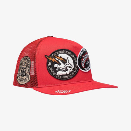 Godspeed Dual Patch Trucker Snapback Hat Red - SOLE SERIOUSS (1)