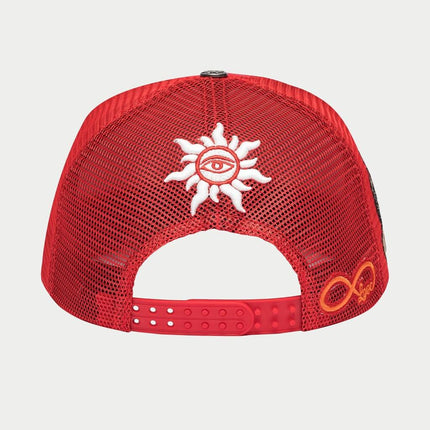 Godspeed Dual Patch Trucker Snapback Hat Red - SOLE SERIOUSS (4)