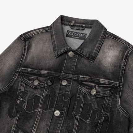 Godspeed 'GS 4ever' Denim Jean Jacket Washed Black - SOLE SERIOUSS (3)