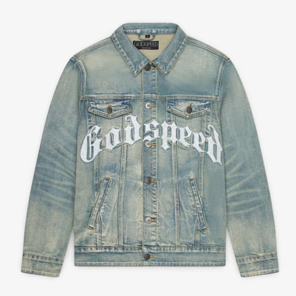 Godspeed 'GS 4ever' Denim Jean Jacket Washed Blue - SOLE SERIOUSS (1)