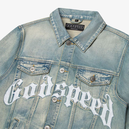 Godspeed 'GS 4ever' Denim Jean Jacket Washed Blue - SOLE SERIOUSS (3)