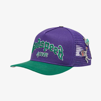 Godspeed 'GS Forever' Trucker Snapback Hat Purple / Green - SOLE SERIOUSS (1)