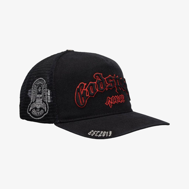 Godspeed 'GS Forever' Trucker Snapback Hat Vintage Black / Red | SOLE SERIOUSS [1]