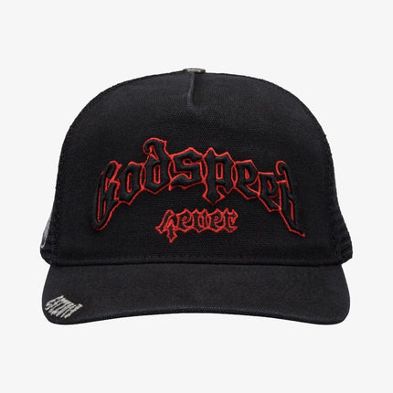 Godspeed 'GS Forever' Trucker Snapback Hat Vintage Black / Red | SOLE SERIOUSS [2]