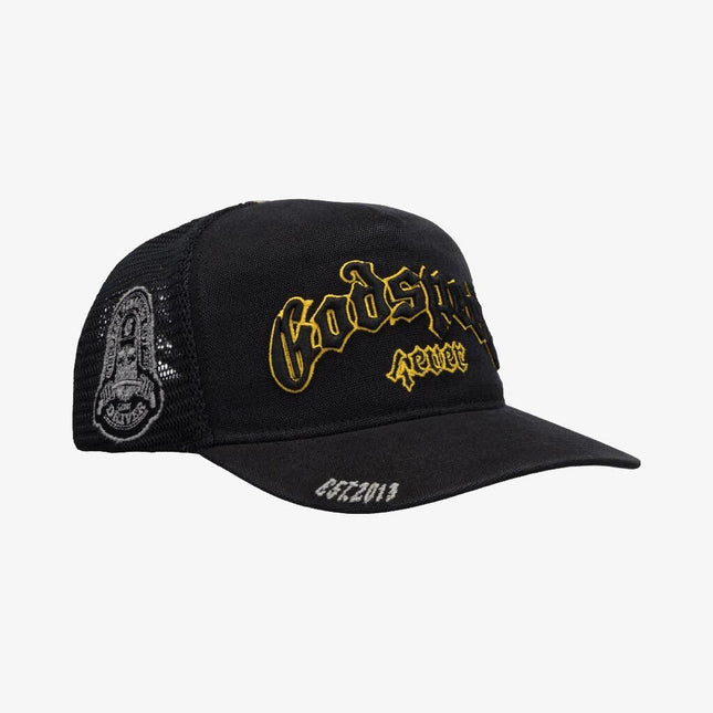 Godspeed 'GS Forever' Trucker Snapback Hat Vintage Black / Yellow | SOLE SERIOUSS [1]