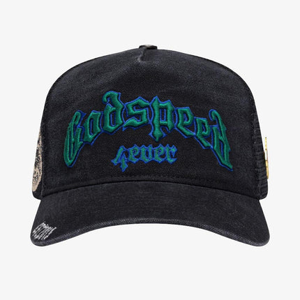 Godspeed 'GS Forever' Trucker Snapback Hat Washed Black / Green - SOLE SERIOUSS (2)