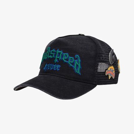 Godspeed 'GS Forever' Trucker Snapback Hat Washed Black / Green - SOLE SERIOUSS (4)