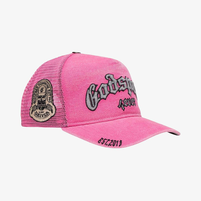 Godspeed 'GS Forever' Trucker Snapback Hat Washed Fuchsia - SOLE SERIOUSS (1)