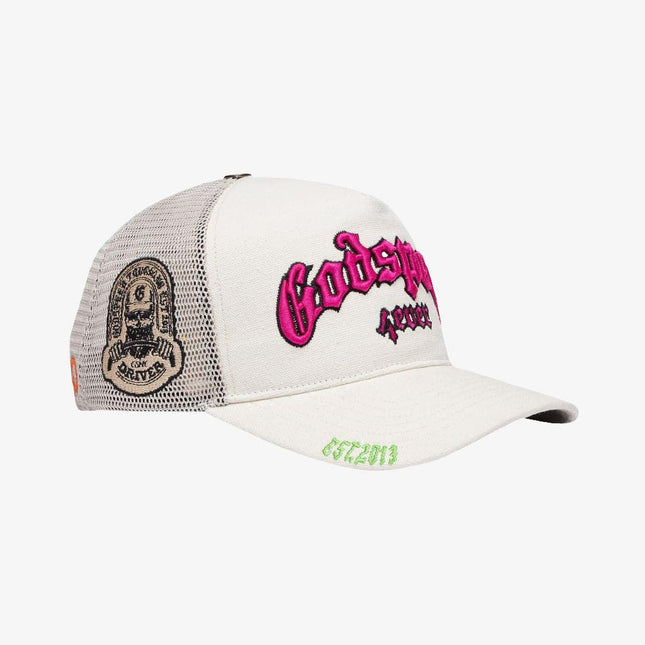 Godspeed 'GS Forever' Trucker Snapback Hat White / Fuchsia - SOLE SERIOUSS (1)