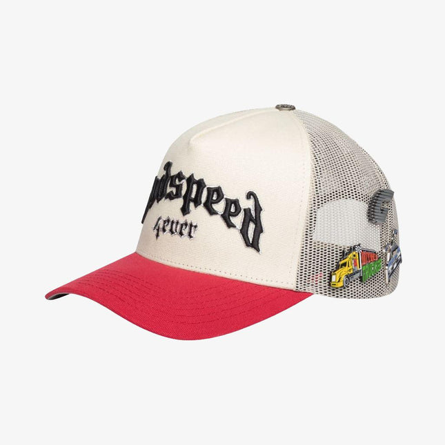 Godspeed 'GS Forever' Trucker Snapback Hat White / Red - SOLE SERIOUSS (1)