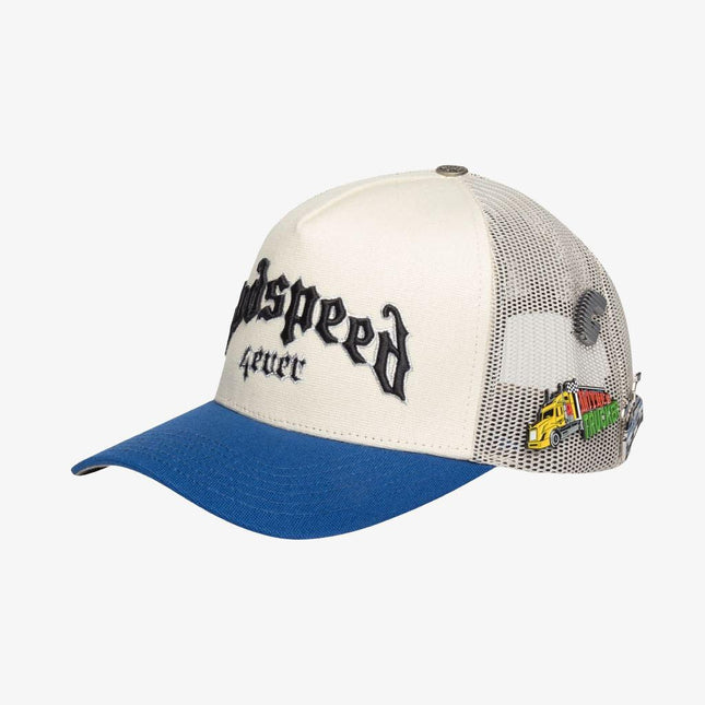 Godspeed 'GS Forever' Trucker Snapback Hat White / Royal - SOLE SERIOUSS (1)