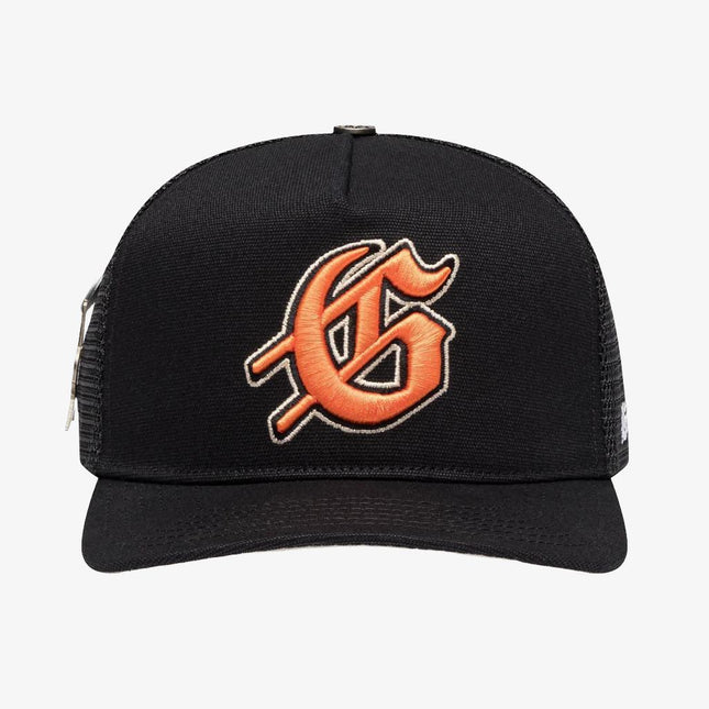 Godspeed 'GS Logo' Trucker Snapback Hat Black / Tangerine - SOLE SERIOUSS (1)